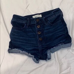 Kids high waisted jean shorts from Abercrombie